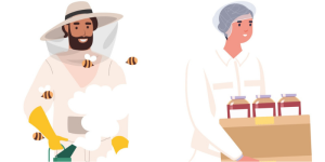 apiculteur conditionneur miel abeille